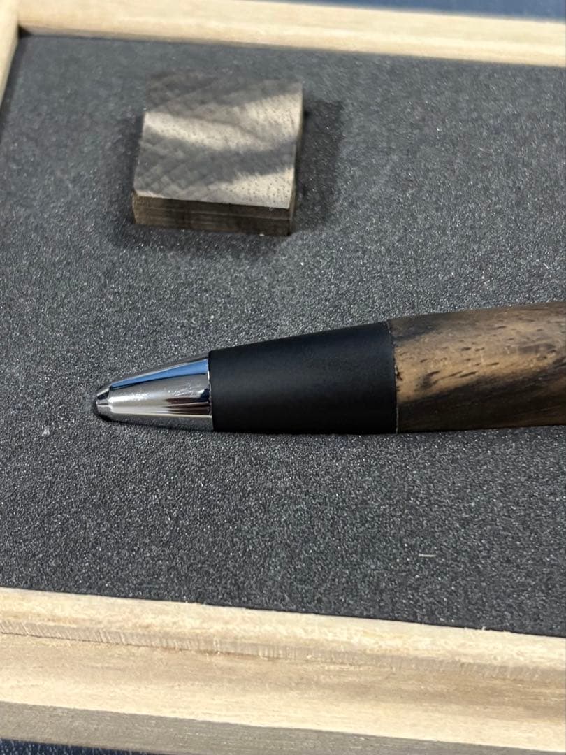 新型 銀金具】野原工芸 特上黒柿 シャーペン シャープペンシル