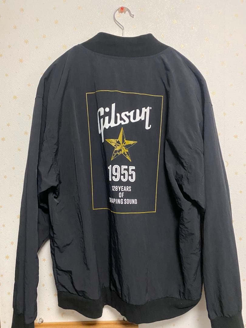 希少】 B'z Gibson コラボ ma-1 ライトブルゾン Lサイズ｜希少】 B'z