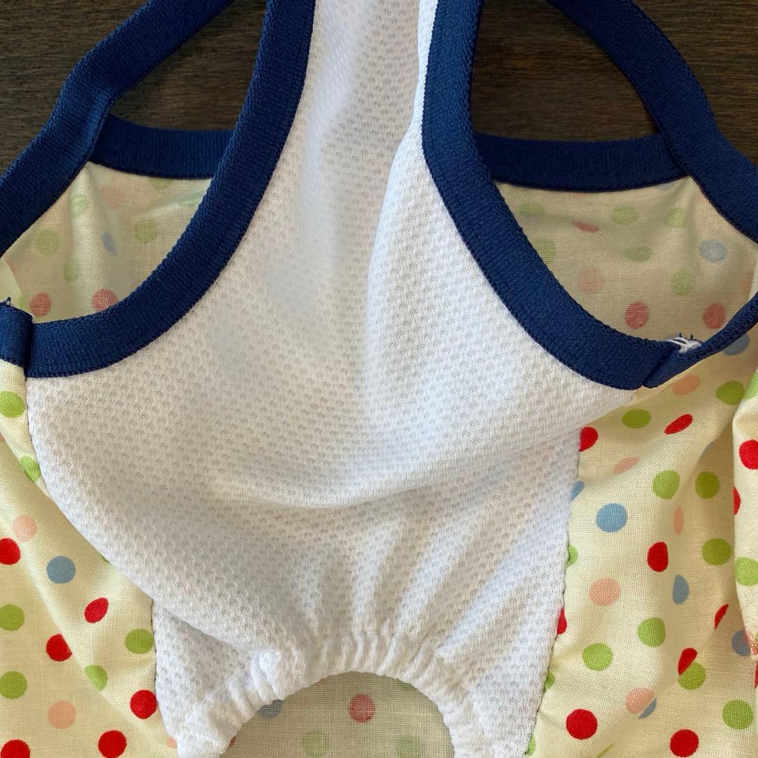 犬服 ハンドメイド 濡らしてひんやり♪カラフルドットのワンピース