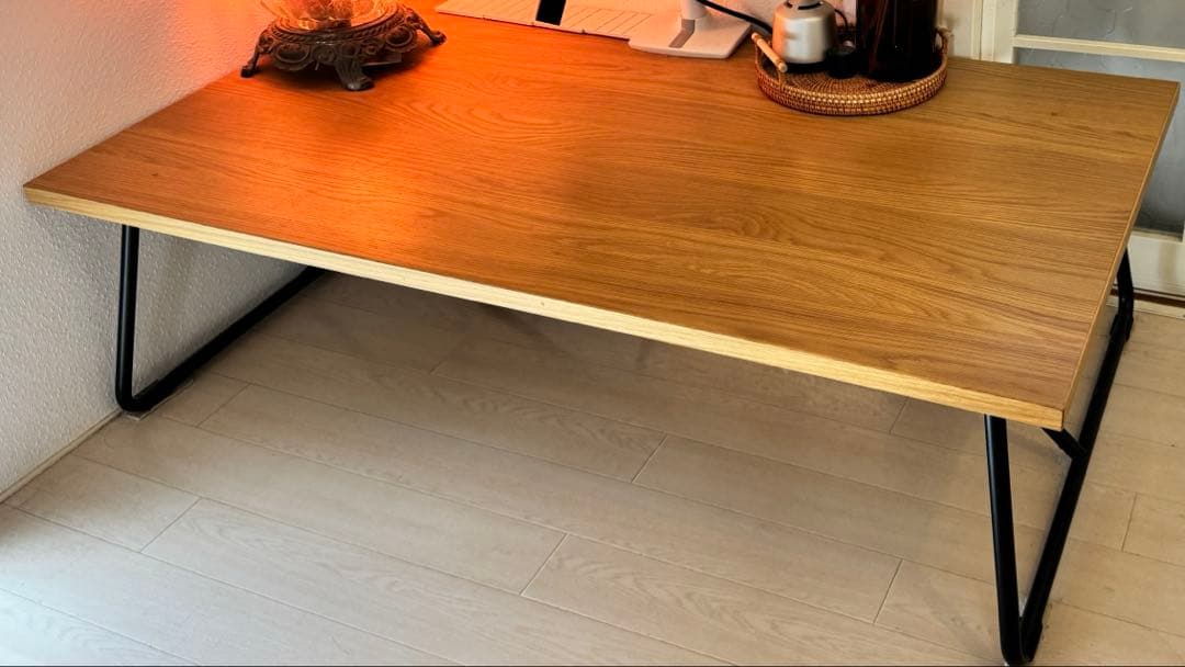 無印折りたたみローテーブル　幅120cm