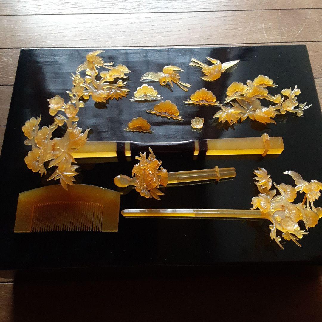 美味しくルクル様専用！大正時代 花嫁かんざし鼈甲調 - メルカリ