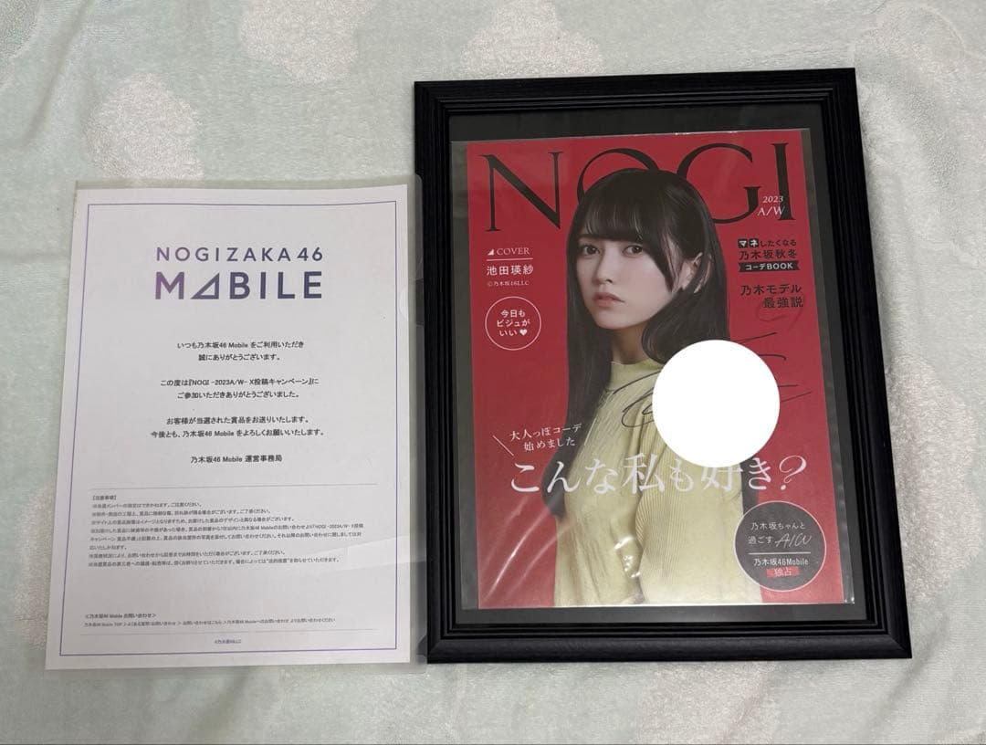 【限定アザーカット】池田瑛紗 直筆サイン入りミニポスター