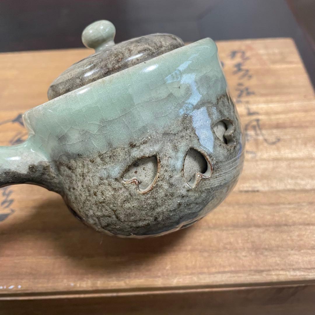 骨董☆二重焼☆茶器セット☆陶器☆急須☆湯呑み☆木箱付き☆明治〜昭和