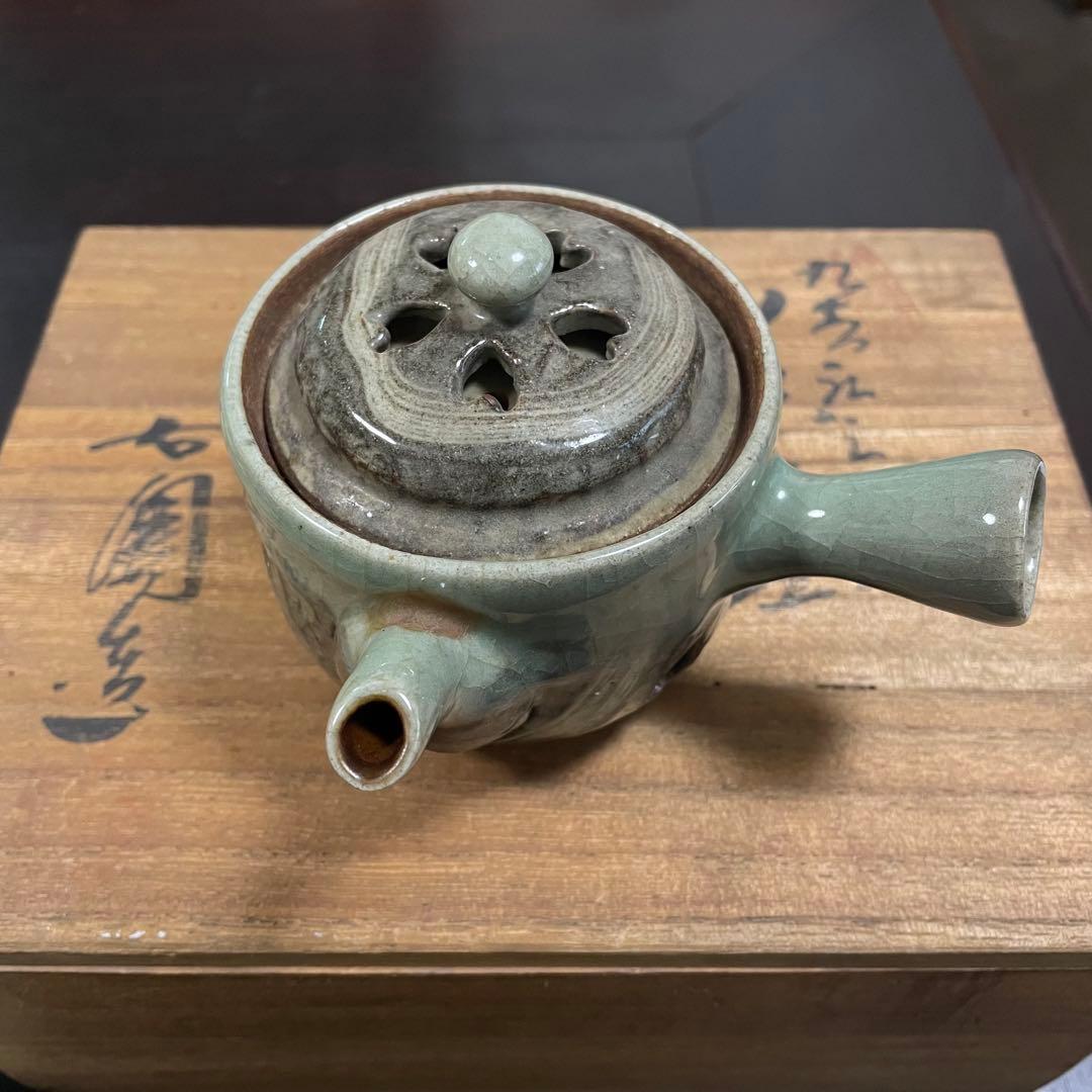 骨董☆二重焼☆茶器セット☆陶器☆急須☆湯呑み☆木箱付き☆明治〜昭和