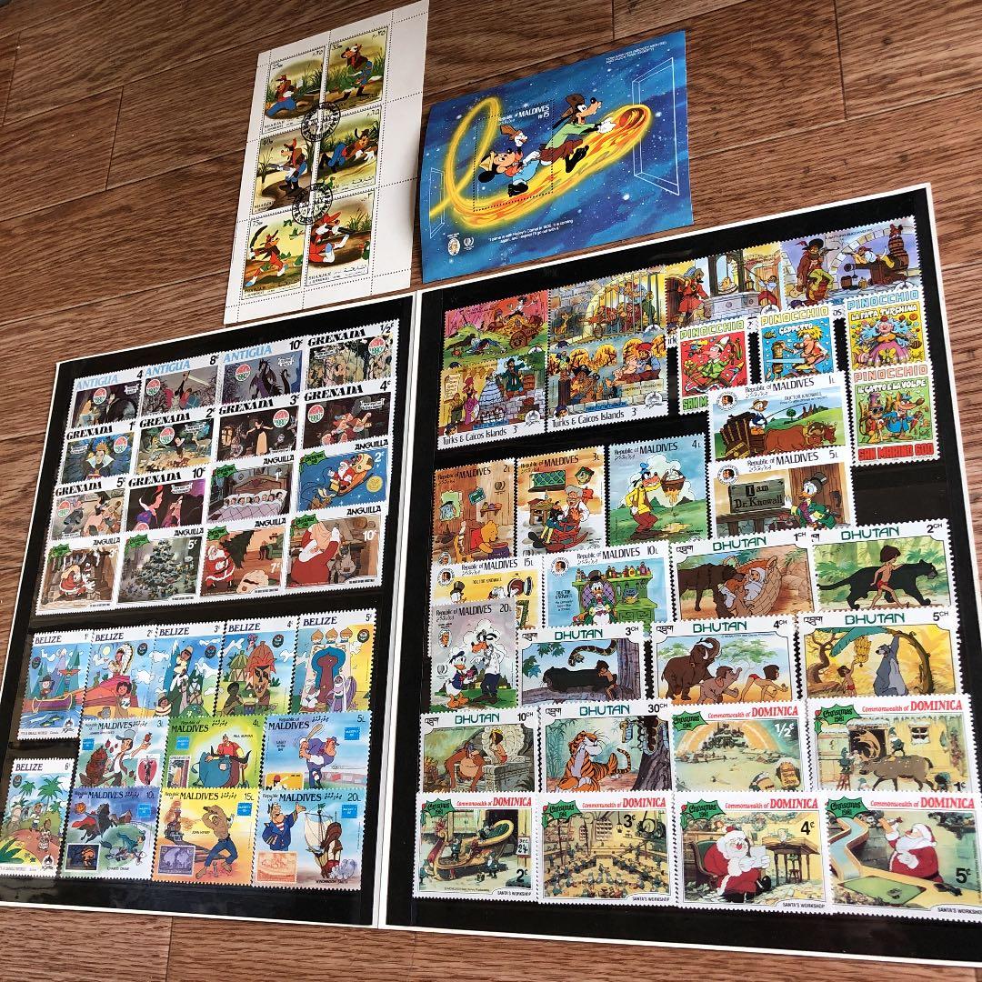 大コレクション！ディズニー切手388種！ストックブック、鑑賞シート