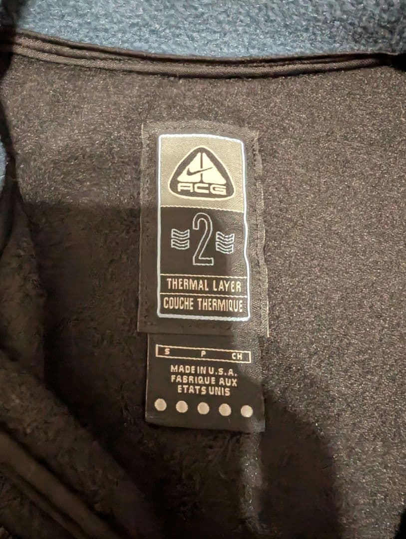 【旧タグ】Nike ACG フリースベスト S POLARTEC ブラック