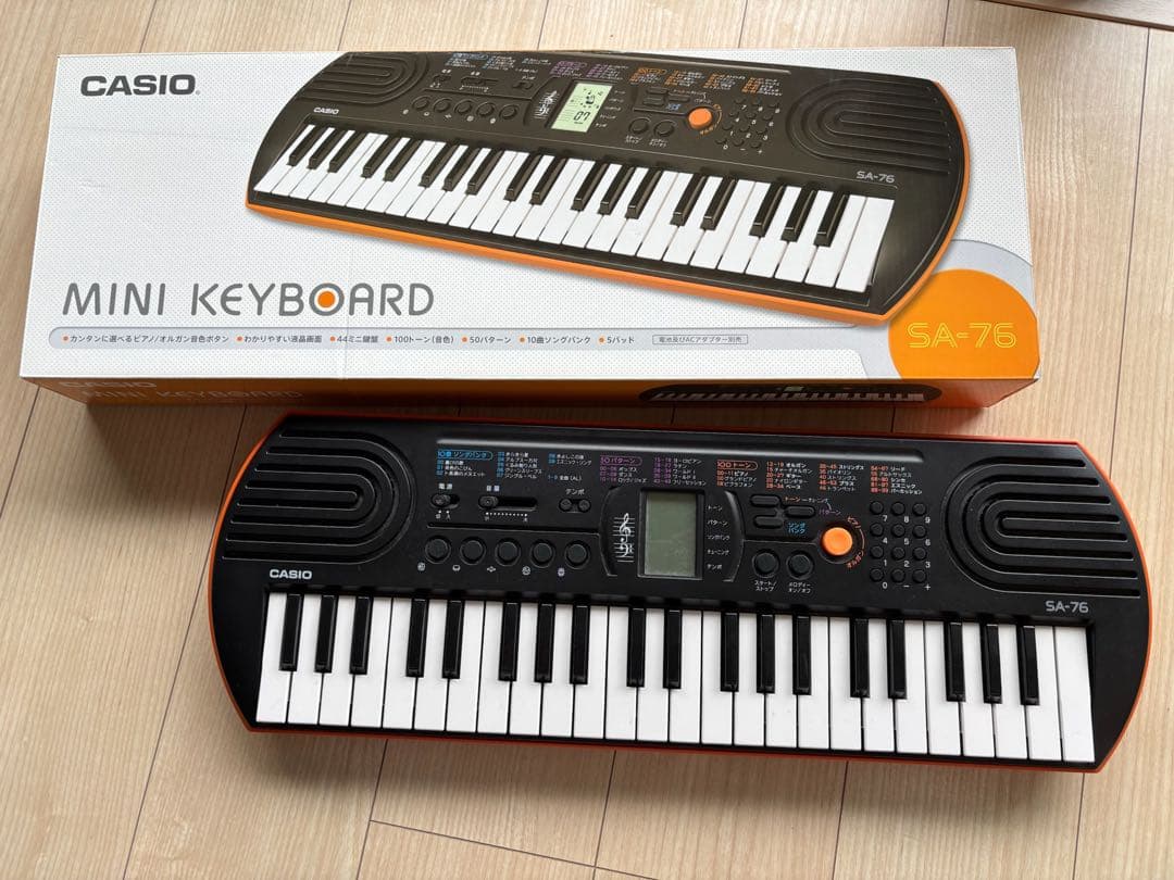 【美品】CASIO SA-76 ミニキーボード 箱付き