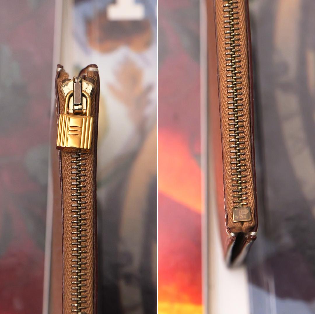 【美品珍品】エルメス ケース ポーク Le Verone ブラウン カデナ