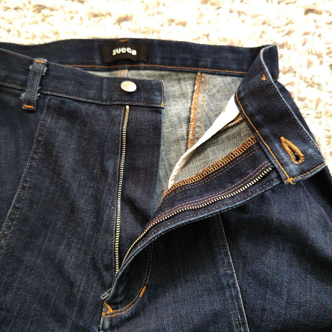 Zucca　日本製　変形デニム　サルエルパンツ　ブーツ合わせ◎　ダークインディゴ