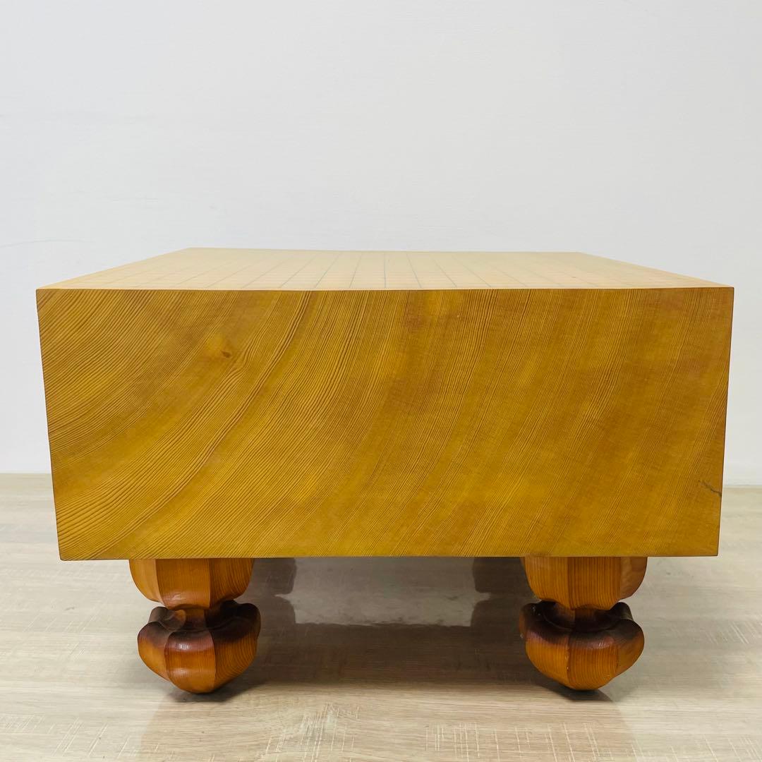 ★美品★ 囲碁 碁盤 天柾 柾目 ヘソ 脚付き 桐製盤覆い