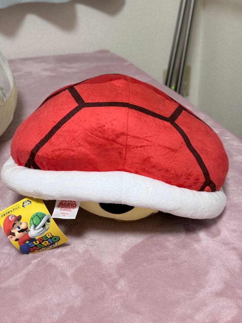 スーパーマリオ 特大サイズぬいぐるみ こうら 赤 - メルカリ