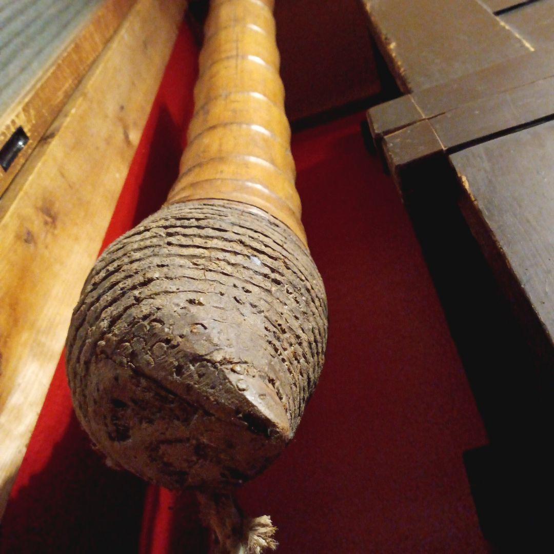 自在鉤の竹胴 オブジェ 竹製 囲炉裏道具 古民具