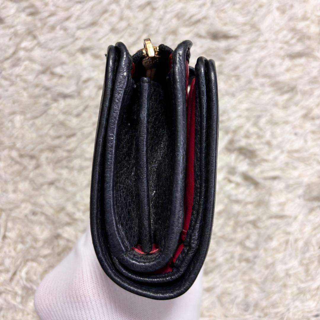 PRADAプラダ折り財布サフィアーノ ブラック極美品‼️