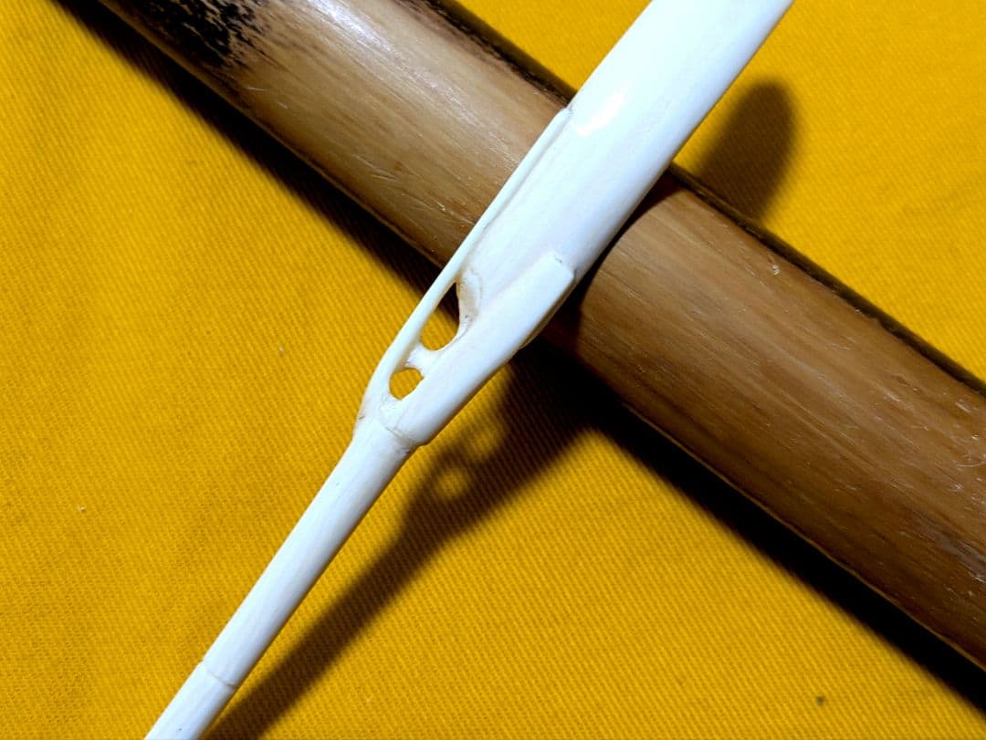 閉店売り尽し】手彫茶杓 笹之葉型短寸（箱入仕