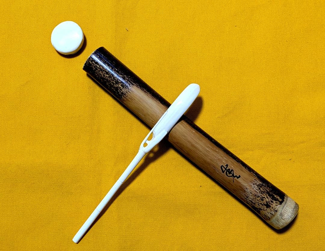 閉店売り尽し】手彫茶杓 笹之葉型短寸（箱入仕