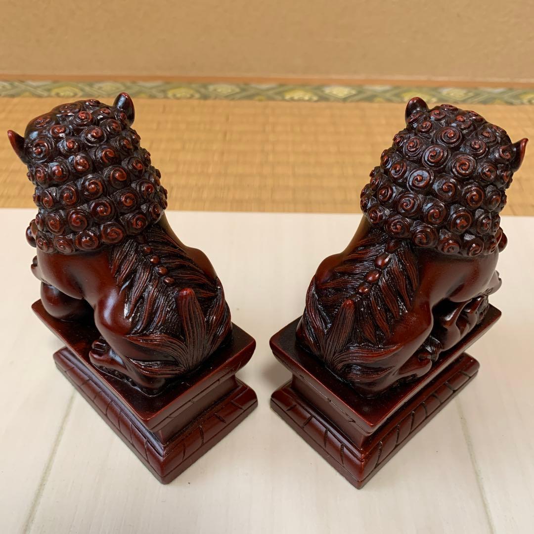 中国 寿山石製品 狮子狗 獅子狗 一対 SOU SHAN STONE WARE