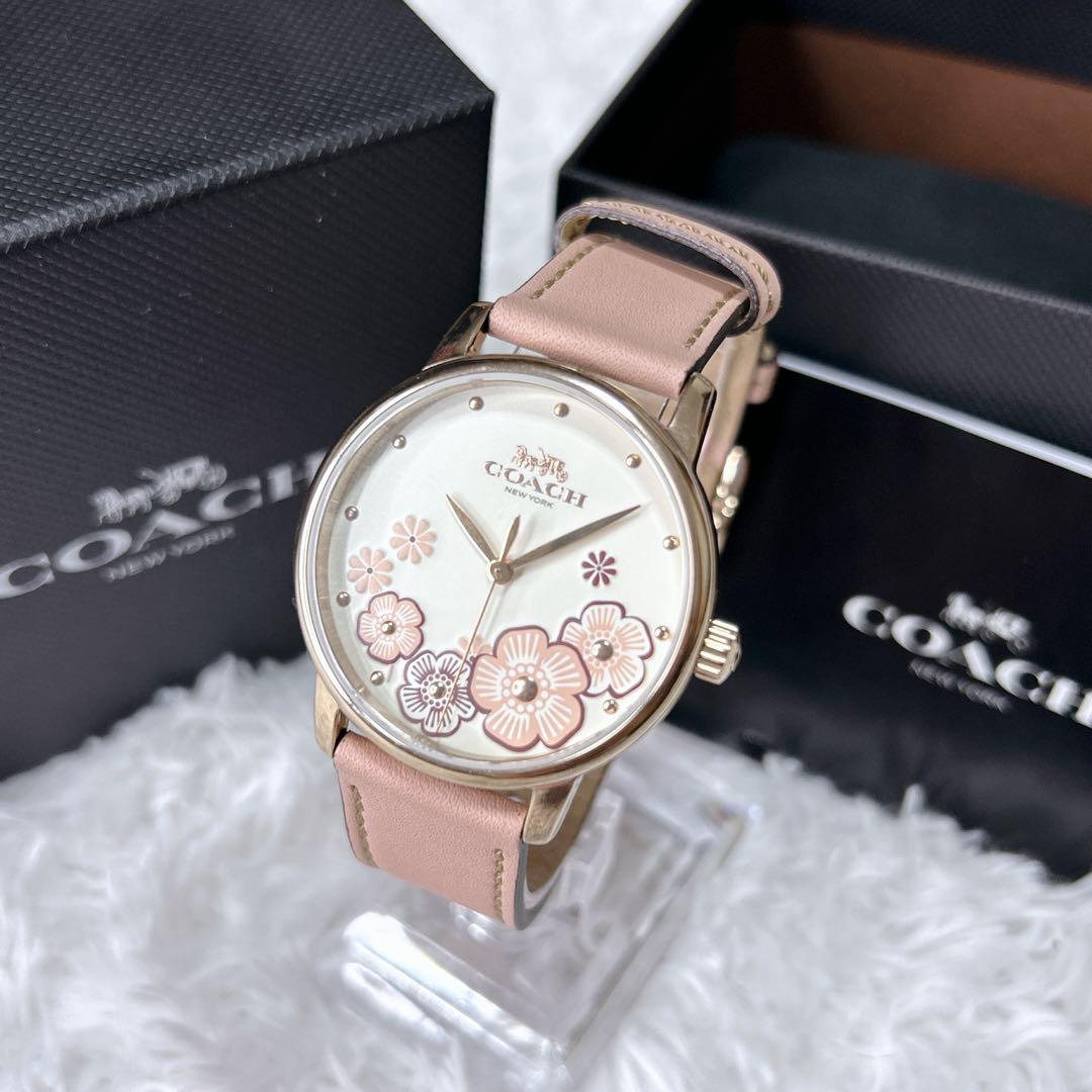 ✨極美品✨箱 説明書付き COACH 花柄ダイヤル レディース腕時計 ✨極美品✨箱 説明書付き COACH 花柄ダイヤル レディース腕時計 ✨極美