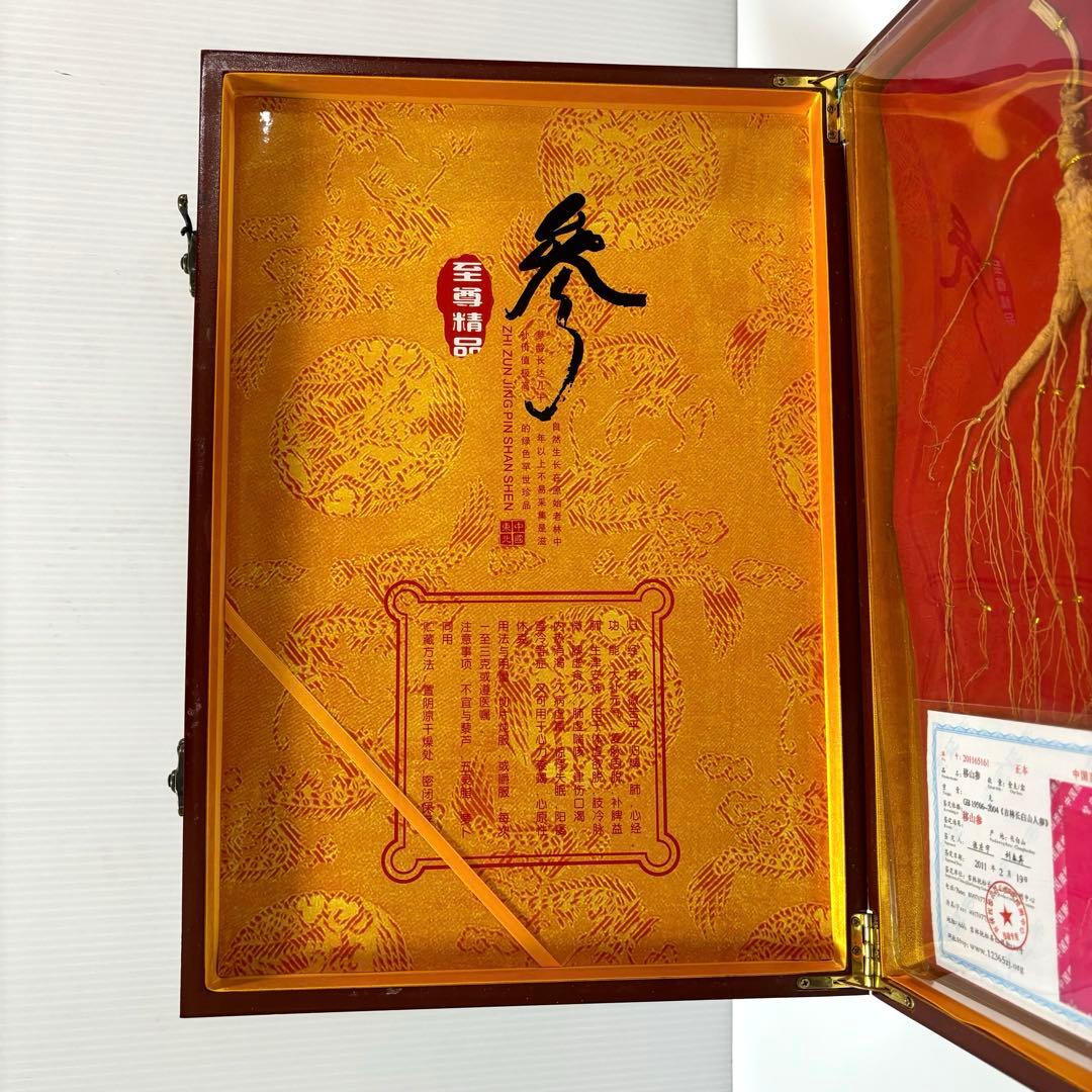 野山参 中国 高麗人参 鑑定書付き 吉林省産 高級野山参 健康 天然 皇室