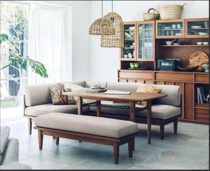 【美品】unico WICK ダイニング　ベンチ　ソファ【直接引き取り】