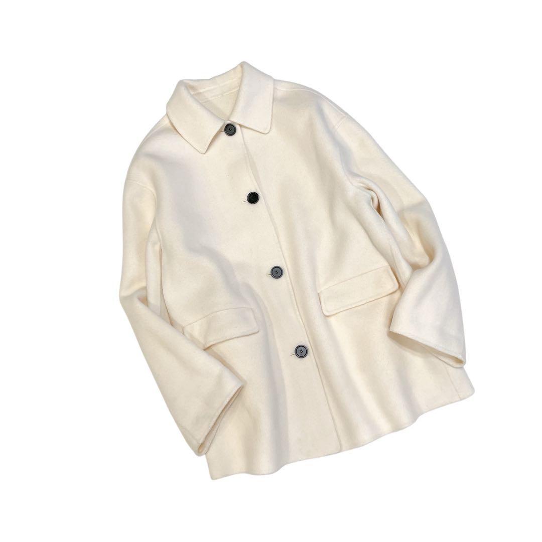 ベースメントオンライン MAAYA DESIGN リバーミドルコート アイボリー