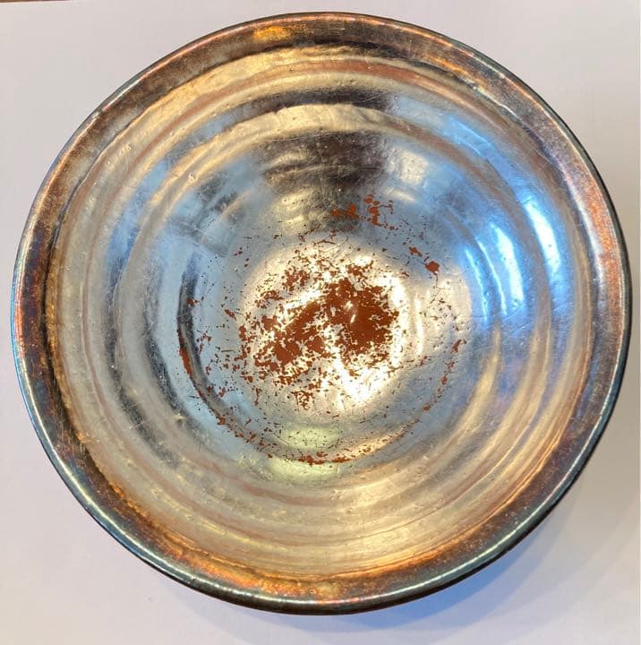 茶碗 陶造 楽焼 嶋台 金銀 貫入 木箱 共箱 茶道具 抹茶碗 茶器