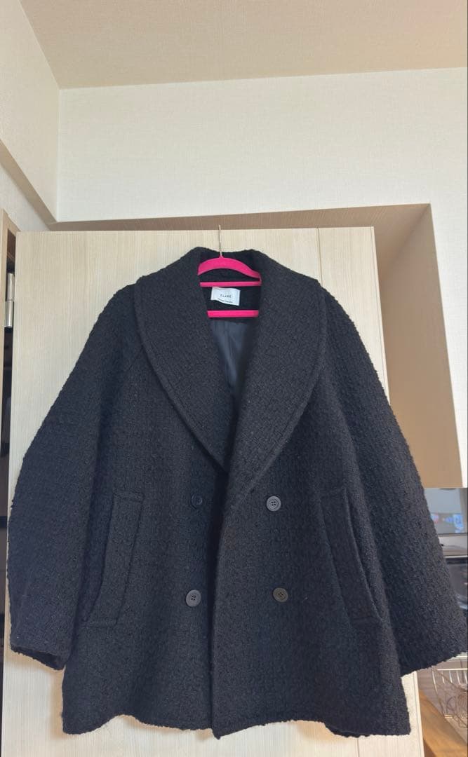 最終値下げMINAMI TANAKA×CLANE OVER ツイードコート 黒