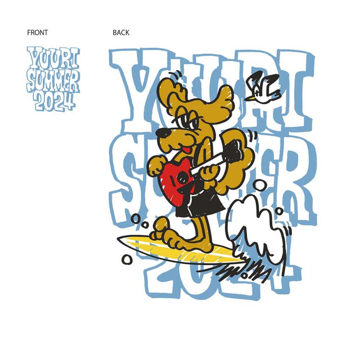 優里2024年200万人ツアーサマーDOGホワイトTシャツ Lサイズ 優里 Official