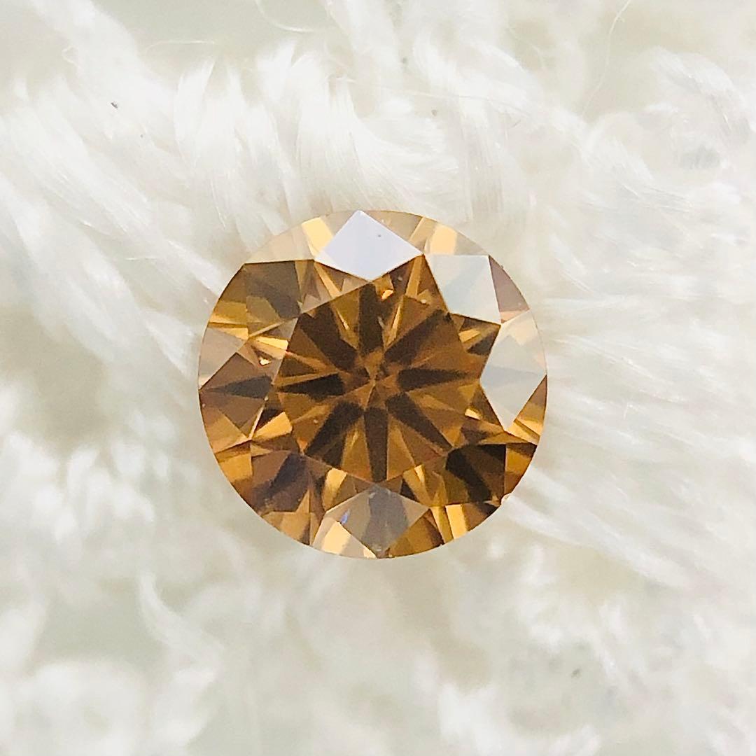 アクセサリー 0.162ct F.D.Brownish Yellow Orange SI-2