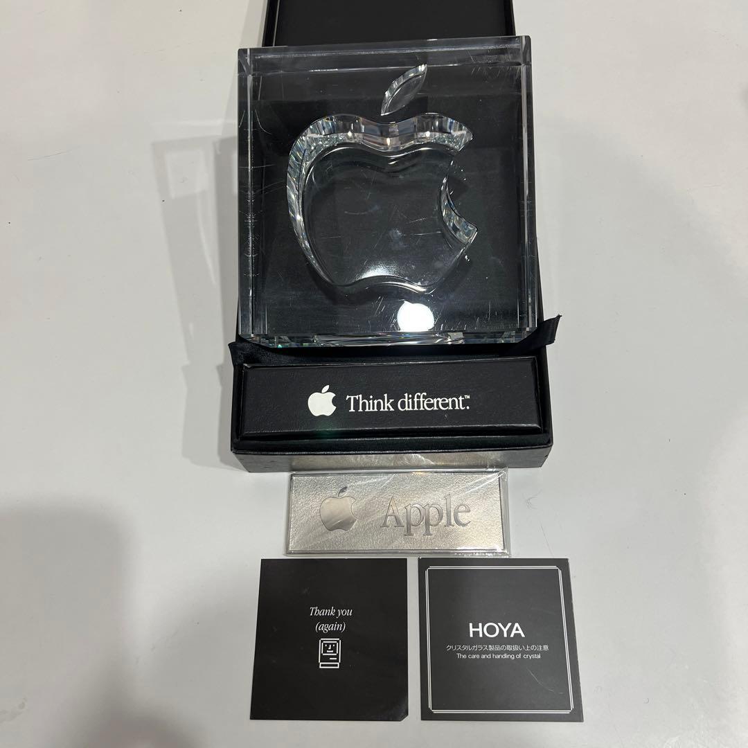 非売品 Apple 20周年記念 HOYA製クリスタルガラス 置物 オーナメント