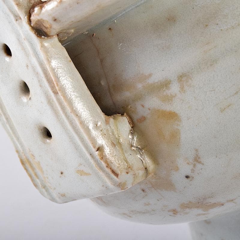 朝鮮美術 李朝 白磁 双耳香炉 唐木蓋付 U R8373 - メルカリ