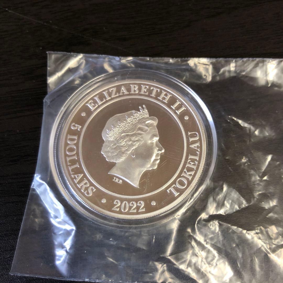 保証書付 2022年 トケラウ クロノス 銀貨 1オンス 銀貨