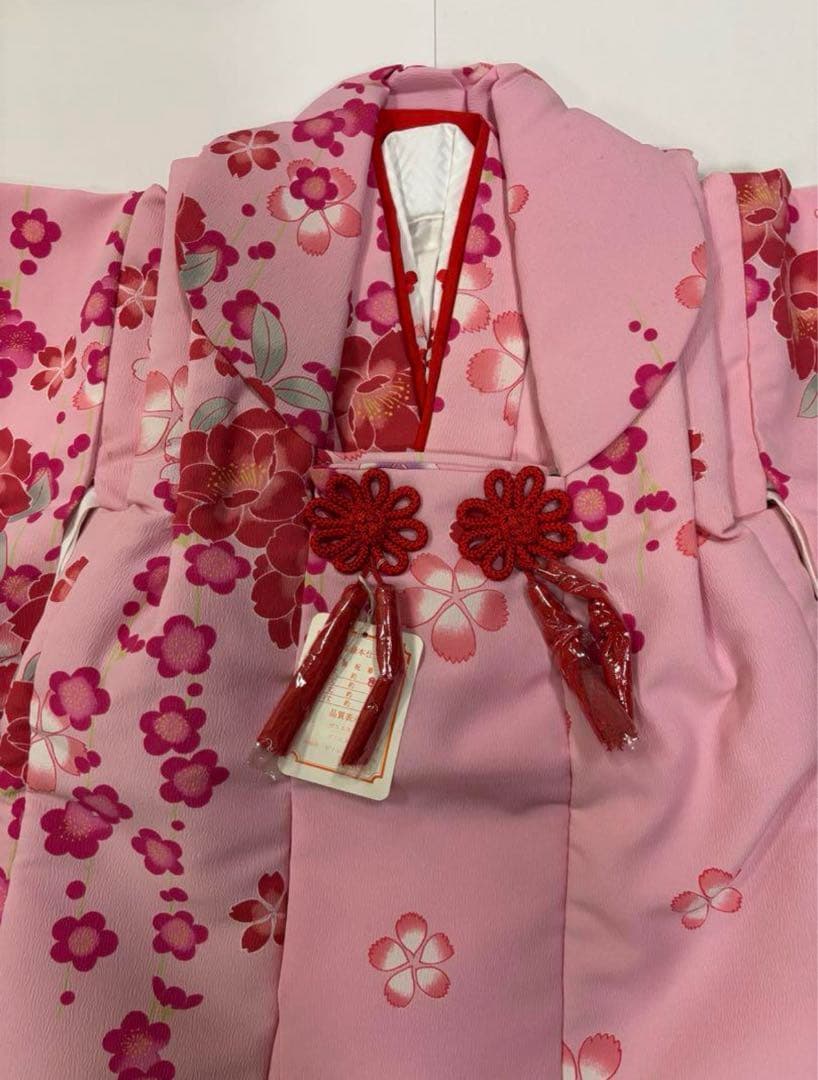 七五三　3歳女の子　着物セット　可愛いピンク　華やか桜　梅　新品