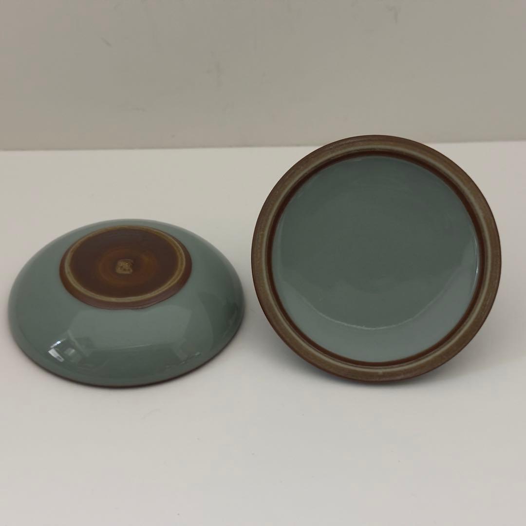 三代 諏訪蘇山 青磁 干支 巳 香合 共箱 未使用 青瓷 茶道