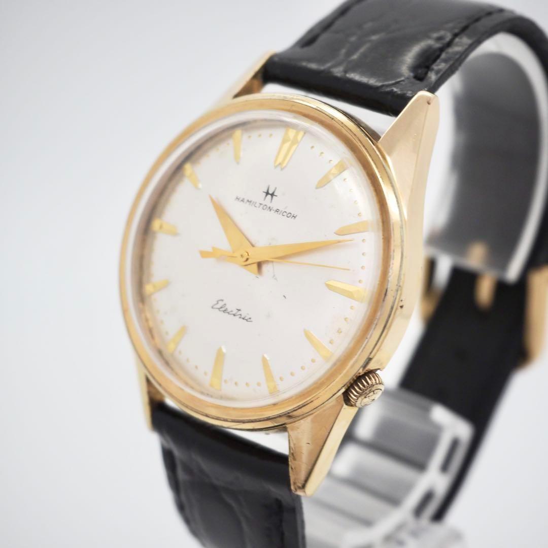 519 稼働　ハミルトン 時計　メンズ　エレクトリック　リコー　ヴィンテージ