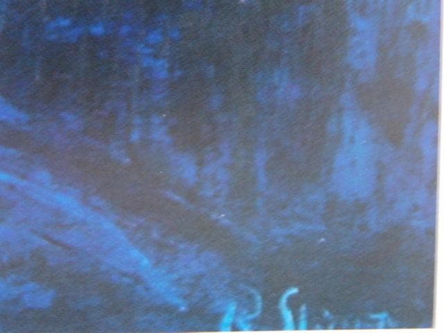 白鳥龍介、【ラ・ボンヌ通り風景（仏）】、希少な額装用画集より