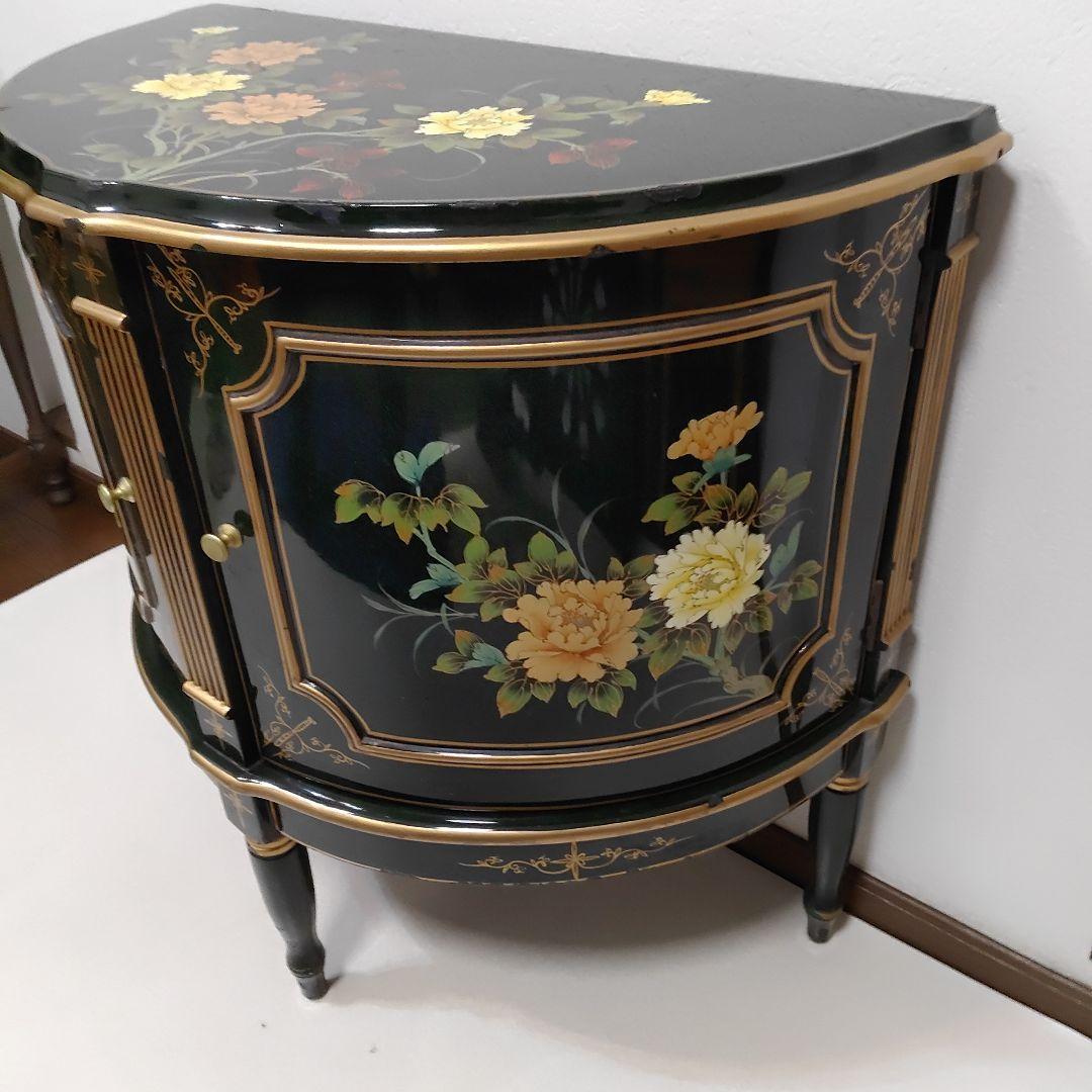 シノワズリ様式 ハンドペイント コンソール キャビネット 飾り棚