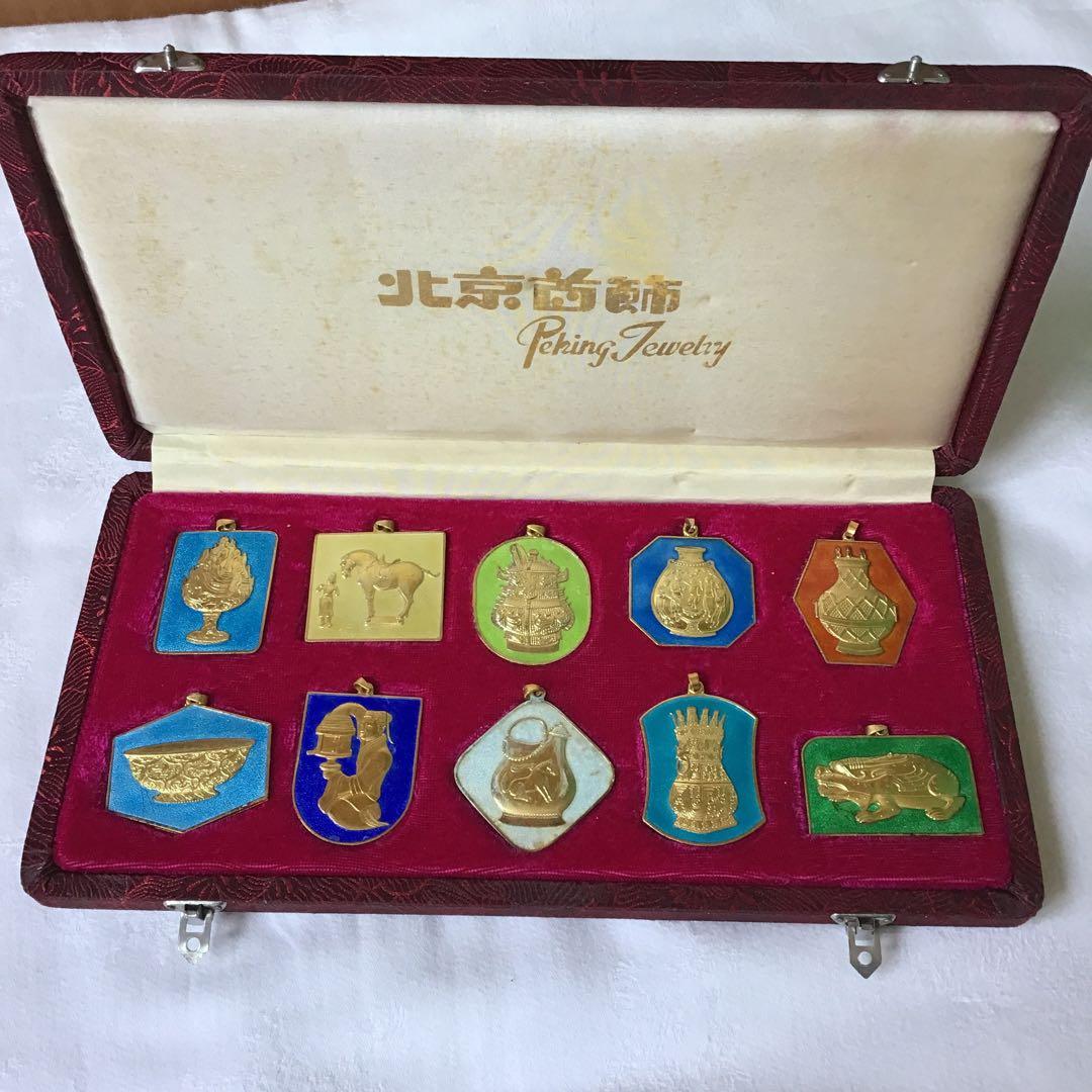 北京首飾 アンティーク ペンダントトップ パーツ 中国 セット 10個 キ6