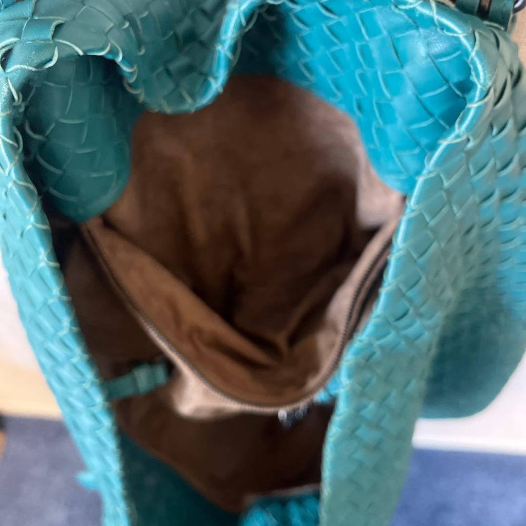 ボッテガヴェネタ　ティール編み込みレザーショルダーバッグ