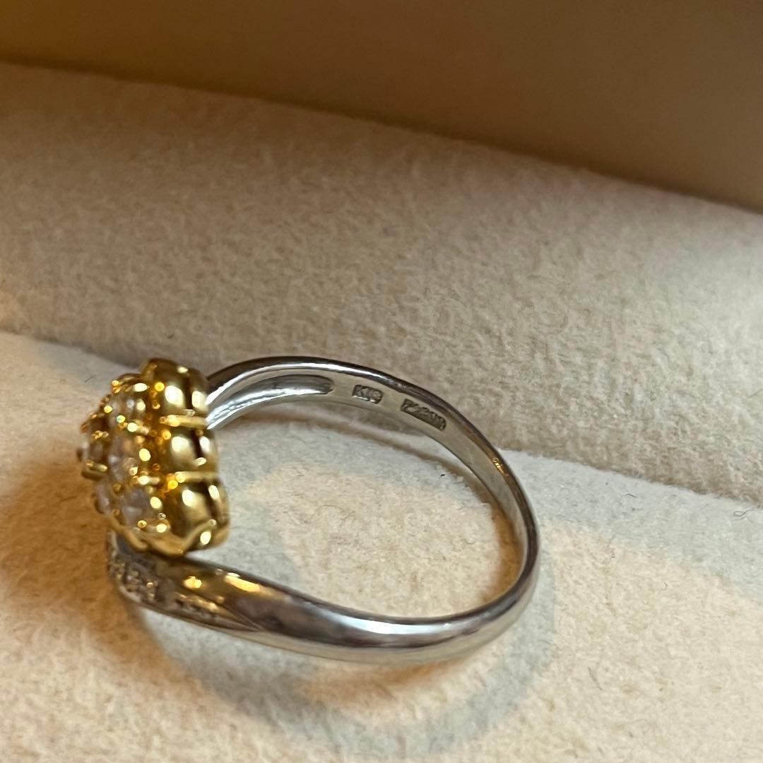 k18/pt900 ダイヤモンド　リング