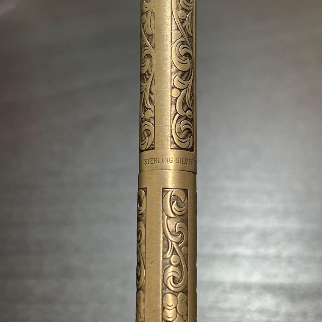 シェーファー シルバー刻印 葡萄唐草模様 シャーペン 希少 箱付き