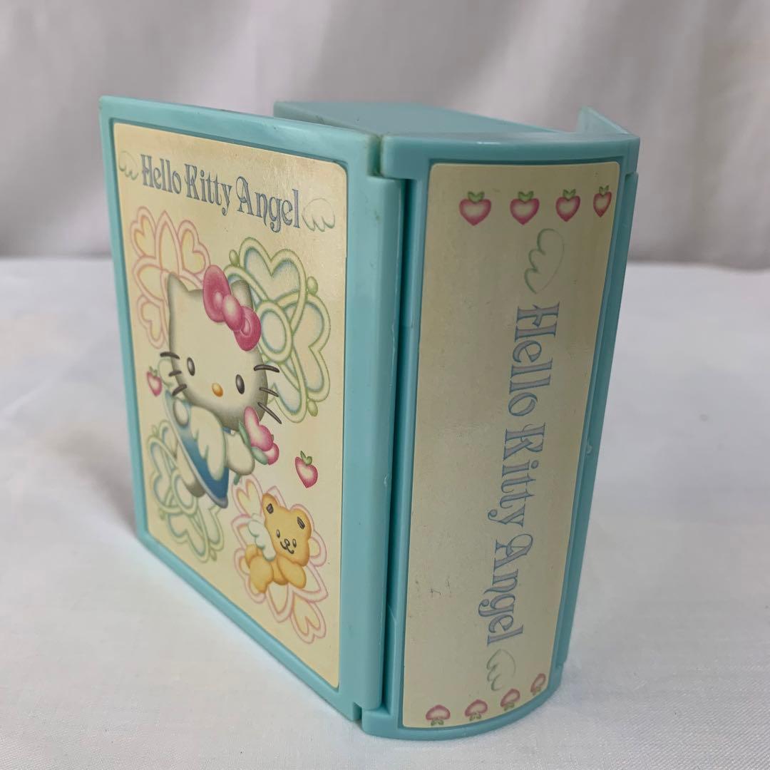 当時物！レア　エンジェル　キティ ブッククロック 置時計 写真 本型　1998