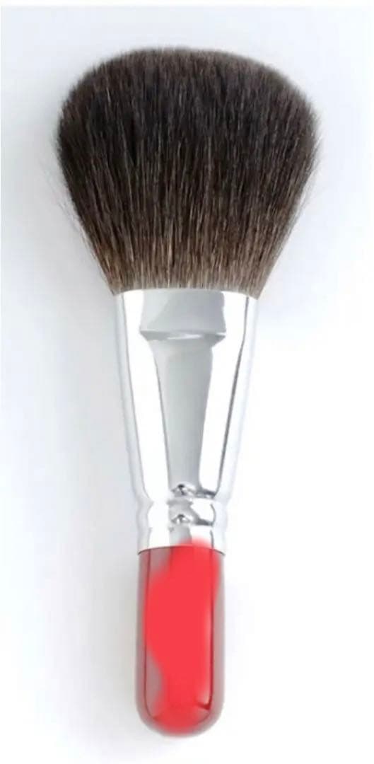 竹宝堂 熊野筆 メイクブラシ ジャンボフェイスブラシ 灰リス 丸平型