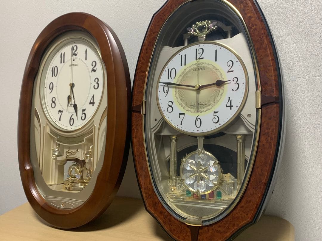 SEIKO CITIZENセイコー シチズン メロディ付き掛け時計 2台セット