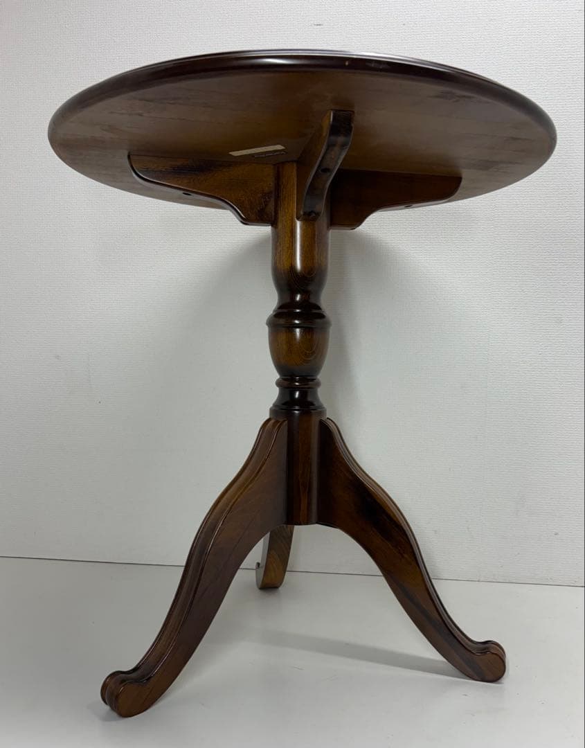 カリモク karimoku コロニアル ウォルナット 丸テーブル サイドテーブル