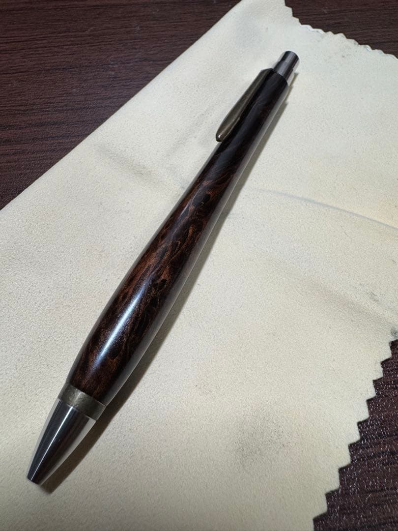 ウッドペンクラフト【杉瘤・国産摺り漆　黒織部】
