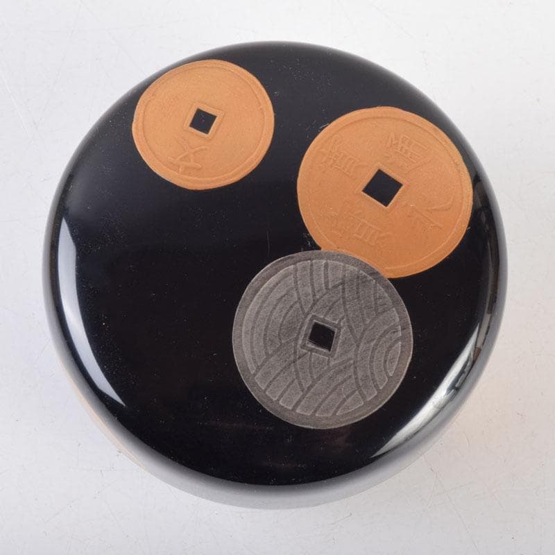 茶道具 蒔絵師 勝太郎造 古銭蒔絵 大平棗 共布共箱 V 8658 - メルカリ