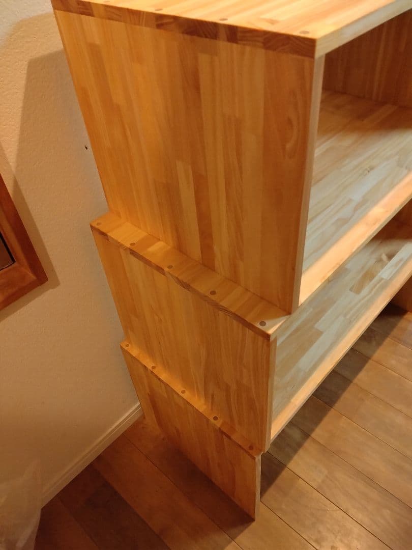 木製 ハンドメイド オーダー コの字 テーブル サイドテーブルラック