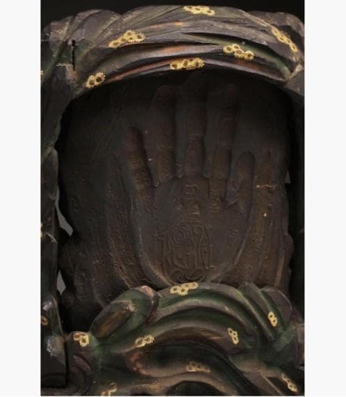 ◇『 大佛師 法橋運長作「弁財天 灰像座体仏」空海花押