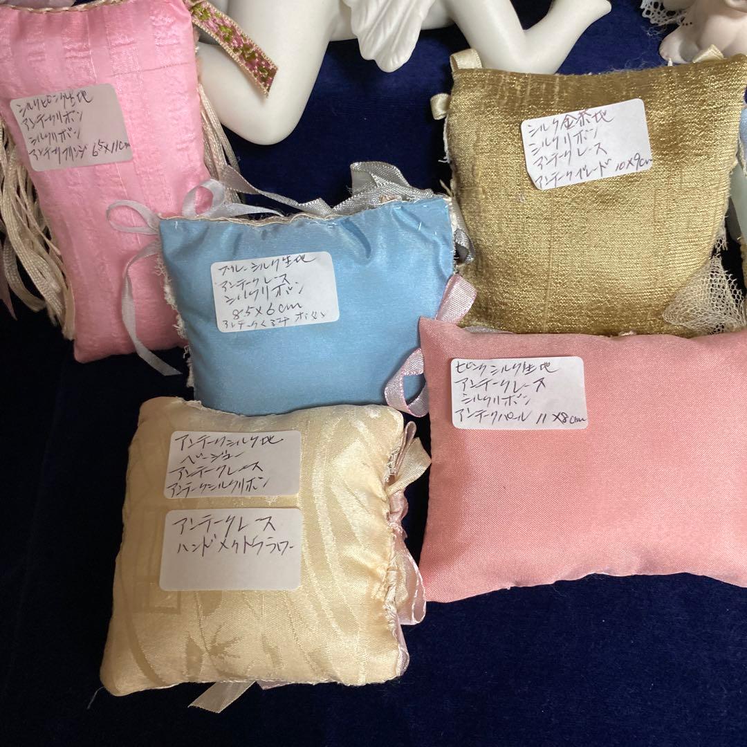 アンティークミニクッション8個グーグリベビー猫のタマちゃん