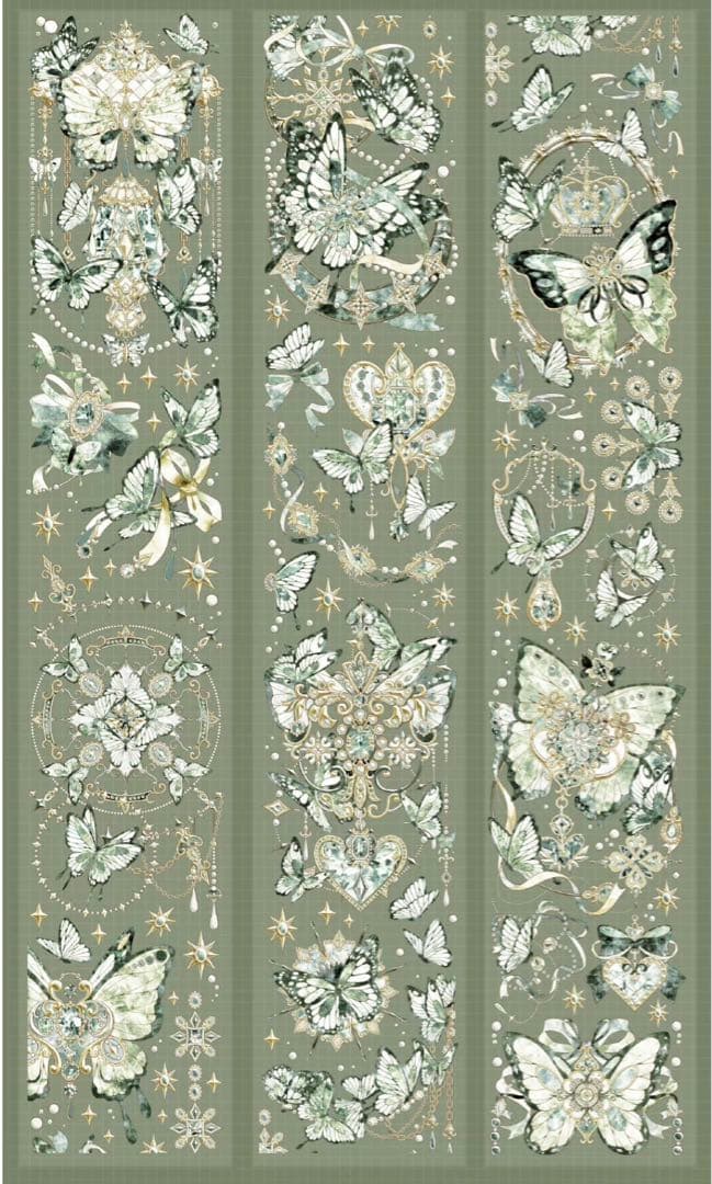 M1278.一木一横 硫晶翠蝶 マスキングテープ 贝壳光PET テープ・マスキング